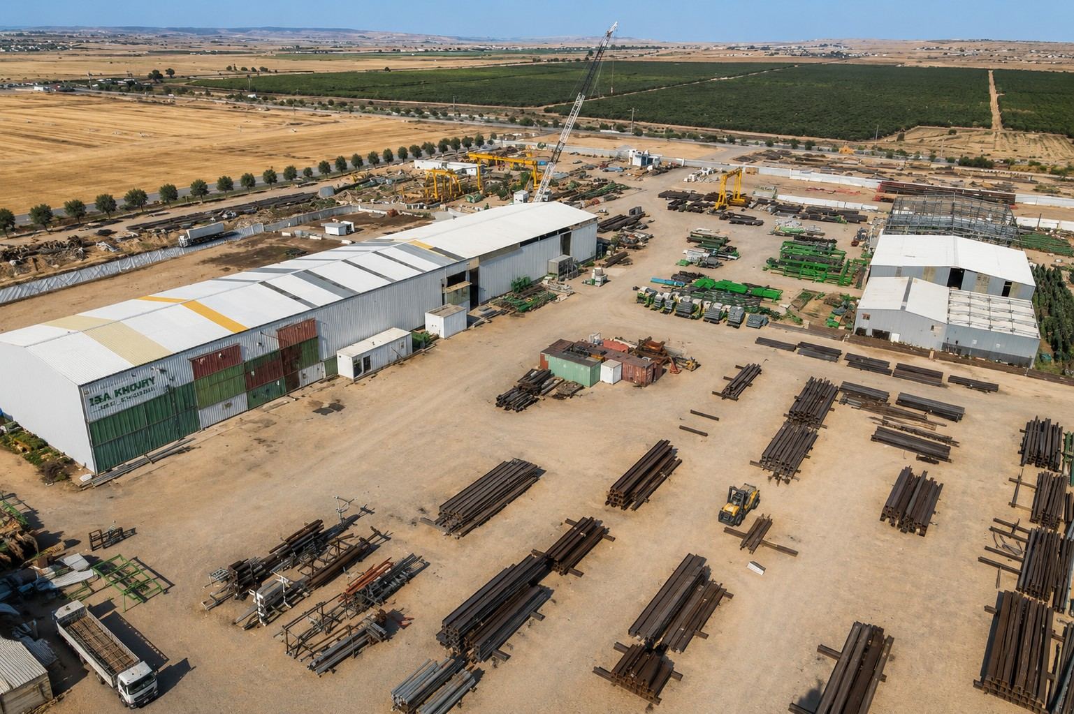 Aerial view of the Shegev Shalom heavy fabrication complex