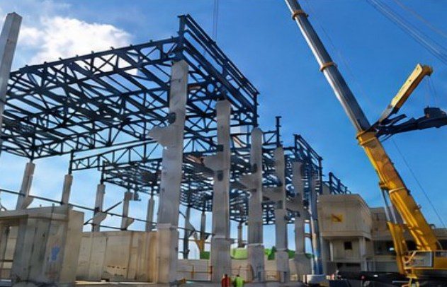 Steel structure erection