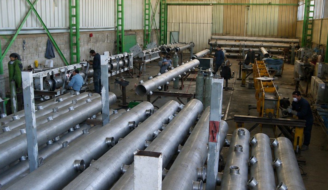 Piping spools in fabrication